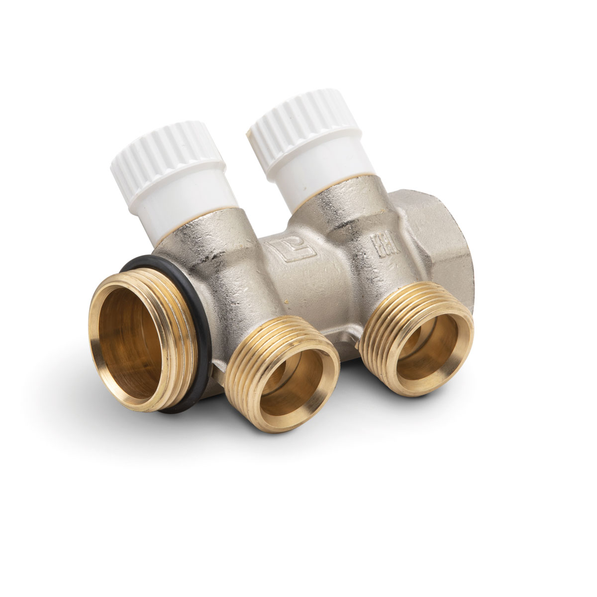 Collettore semplice componibile con filetti in fase e valvole di intercettazione Collecteur sectionnel simple avec filetages en phase et vannes d'arrêt CP 432/FR – Image 1